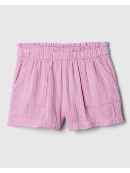 GAP - Girls Pink Textured Mid Rise Shorts
