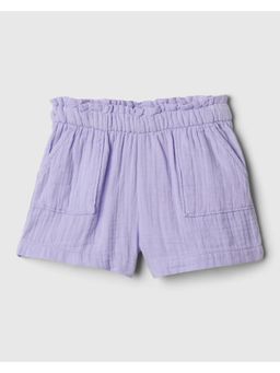 GAP - Girls Lavender Textured Mid Rise Shorts