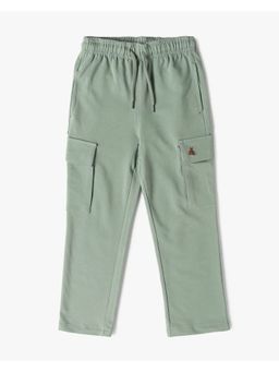GAP - Boys Sage Green Solid Cargo Pocket Mid Waist Trouser