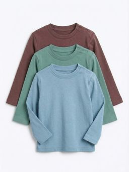 Cocoon Care - Unisex Multi-Color Premium Bamboo Cotton T-shirts (Pack of 3)