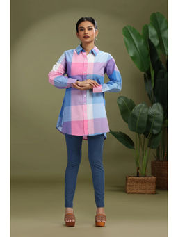 Cotton Culture - Women Multi-Colour Cotton Checks Regular Tunic