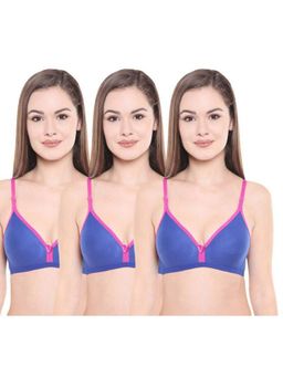 Bodycare - Pack of 3 Seamless Cup Bra In Royal Blue Colour