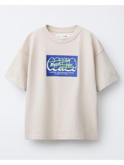 Alan Jones - Boy's Knit Oversized Cotton Printed T-Shirt
