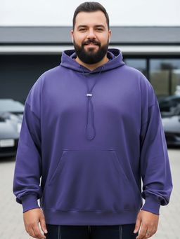 Bewakoof - Heavy Duty 1.0 Men's Skipper Blue Oversized Plus Size Hoodies