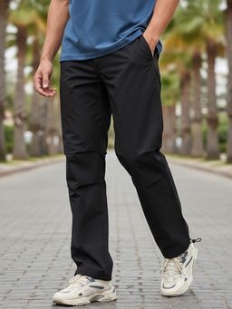 Bewakoof - Men's Black Baggy Oversized Parachute Pants