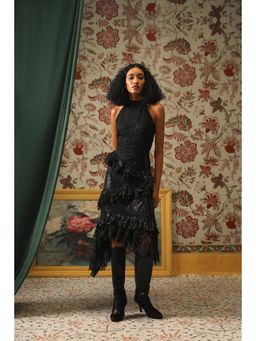 BOHO-CHIC By Sukriti Jain - Black Drop Dead Gorgeous Asymmetrical Dress