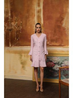 BOHO-CHIC By Sukriti Jain - Pink Pastel Hue Tweed Dress
