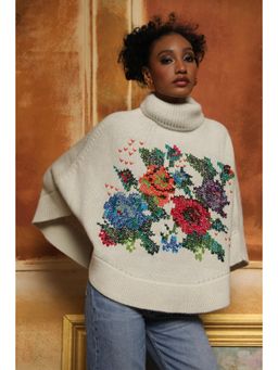 BOHO-CHIC By Sukriti Jain - Cross Stich Embroidered Poncho