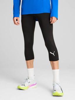 Puma - Men Black Cross The Line Three Fourth Length Skinny Tights