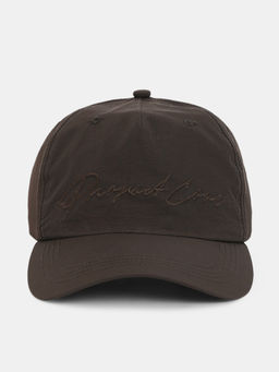 Jack & Jones - Dark Brown Embroidered Text Cap