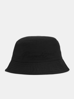 Jack & Jones - Black Embroidered Text Bucket Hat