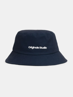 Jack & Jones - Dark Blue Text Print Bucket Hat