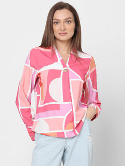 VERO MODA - Pink Printed Top