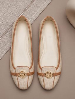 U.S. POLO ASSN. - Women Alina 3.0 Round Toe Ballerinas with Gold Hardware