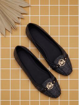 U.S. POLO ASSN. - Women Alina 3.0 Round Toe Monogram Print Ballerinas