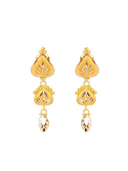 Candere by Kalyan Jewellers - 18K Yellow Gold Lightweight Dangle Earring (One Size)