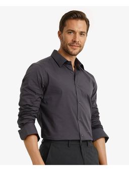 Rare Rabbit - Men Grey Solid Casual Shirt