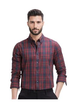 Rare Rabbit - Men Red Checks Casual Shirt