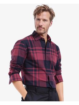 Rare Rabbit - Men Maroon Checks Casual Shirt
