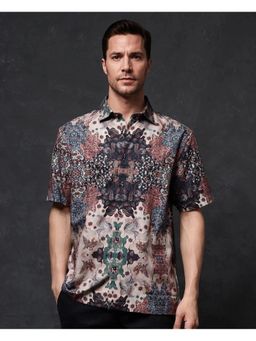Rare Rabbit - Men Multi-Color Printed Party Shirt