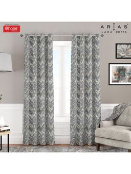 At Home by Nilkamal - Arias Luxuria Jacquard Door Curtain Grey (Set of 2)