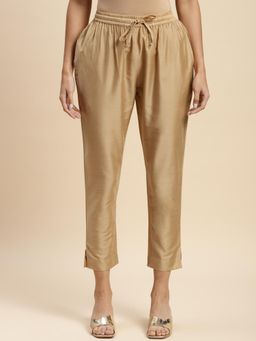 Rangita - Women Beige Solid Pencil Pant