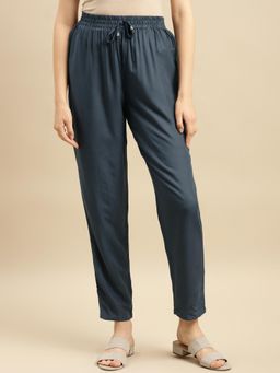 Rangita - Women Rayon Light Grey Solid Straight Pant