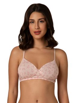 Amante - Women Knit Cotton Floral Pink Padded Bra