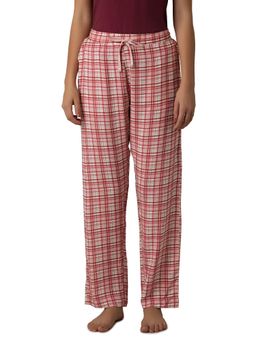 Amante - Women Viscose Checks Red Pyjama