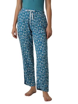 Amante - Women Viscose Floral Blue Pyjama