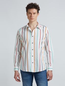 Pepe Jeans - White Stripes Full Sleeves Shirt