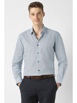 Peter England - Men Light Blue Regular Fit Full Sleeves Formal Shirt