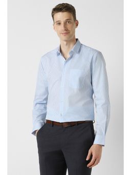 Peter England - Men Light Blue Full Sleeves Formal Shirt