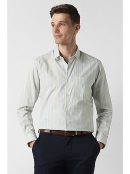 Peter England - Men Grey Full Sleeves Formal Shirt