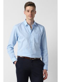Peter England - Men Light Blue Slim Fit Full Sleeves Formal Shirt