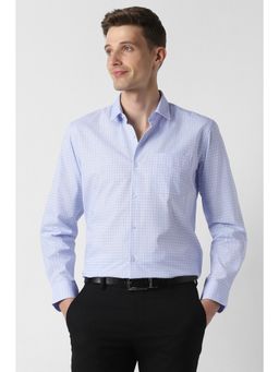 Peter England - Men Light Blue Full Sleeves Formal Shirt