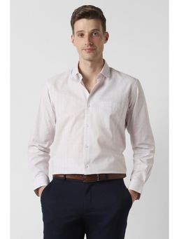Peter England - Men Off White Full Sleeves Formal Shirt