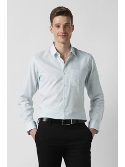 Peter England - Men Light Blue Slim Fit Full Sleeves Formal Shirt