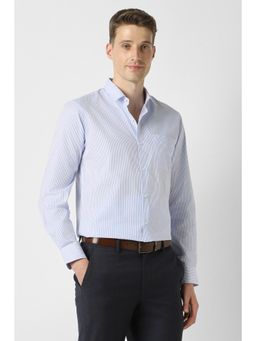 Peter England - Men Light Blue Slim Fit Full Sleeves Formal Shirt