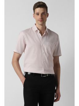 Peter England - Men Pink Half Sleeves Formal Shirt