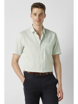 Peter England - Men Green Half Sleeves Formal Shirt