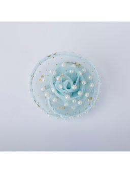 Choko - Blooming Pearl Mesh Hair Accessory for Girls - Light Blue