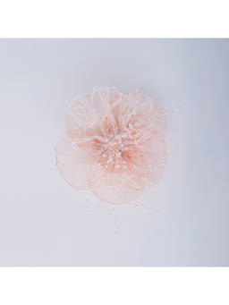 Choko - Lace Petal Fascinator for Girls – Soft Pink Festive & Wedding Headpiece