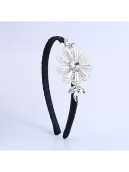 Choko - Beaded Floral Hairband for Girls – White Bloom Festive & Wedding Hairband