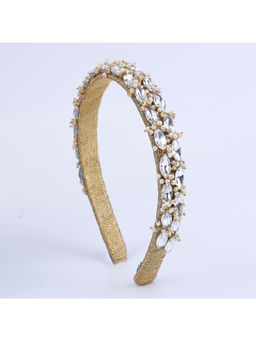 Choko - Double Crystal Row Hairband for Girls – White Festive & Wedding Band