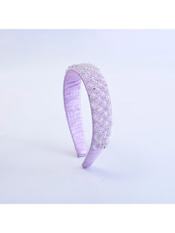 Choko - Beaded Crystal Hairband for Girls – Lavender Festive & Wedding Wear