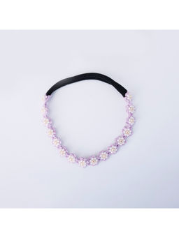 Choko - Floral Pearl Hairband for Girls – Lavender Festive & Wedding Style