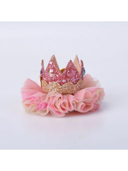 Choko - Glitter Crown Birthday Hair Clip - Pink