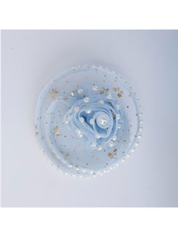 Choko - Golden Shimmer Pearl Bloom Hairclip - Blue