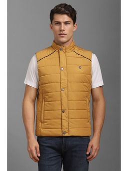 Louis Philippe - Men Casual Yellow Solid Jacket